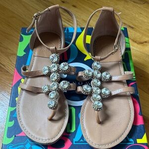 C. Wonder Tan Sandals with Crystal Accents